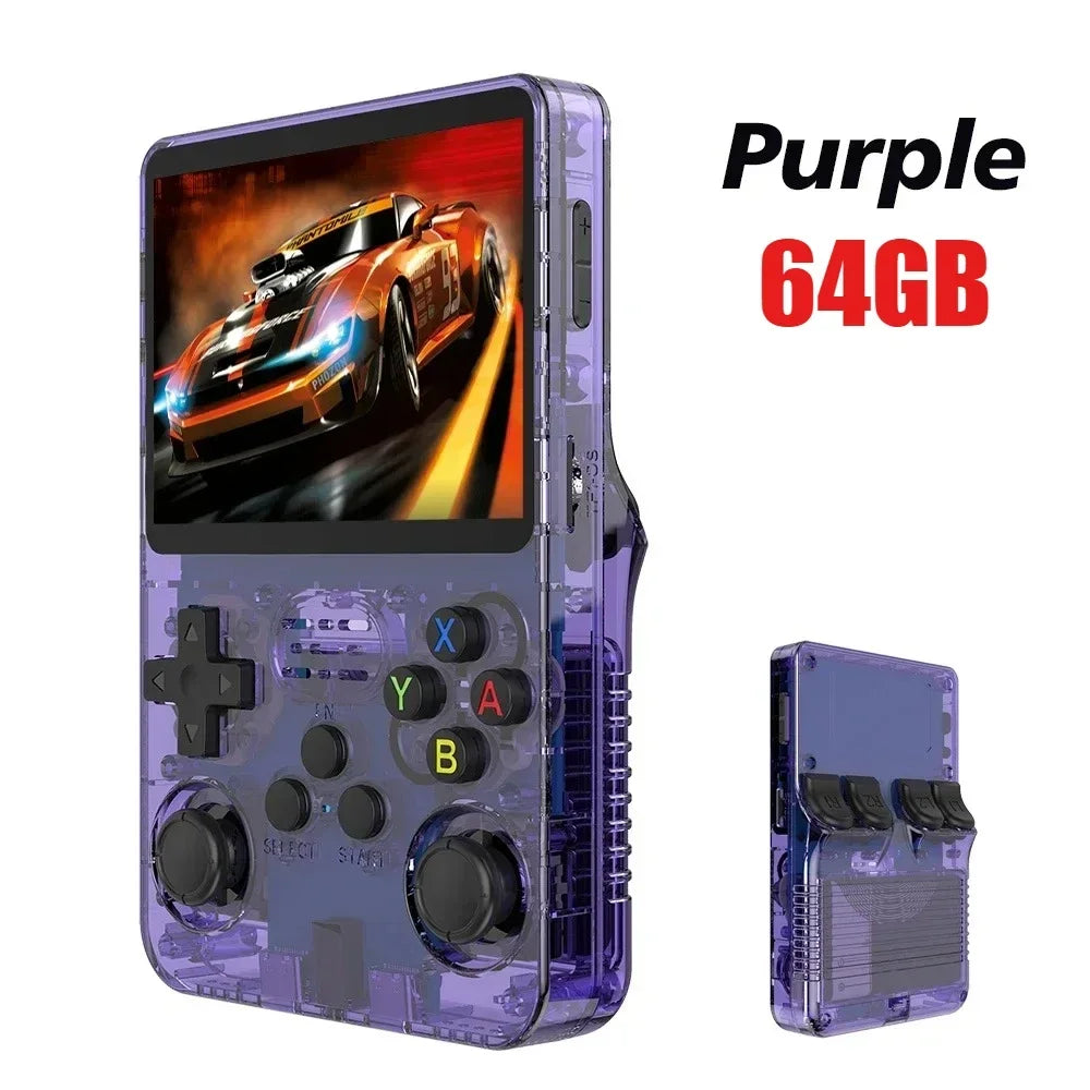 BOYHOM R36S Retro Handheld Video Game Console Linux System 3.5 Inch IPS Screen R35s Pro Portable Pocket Video Player 64GB Games