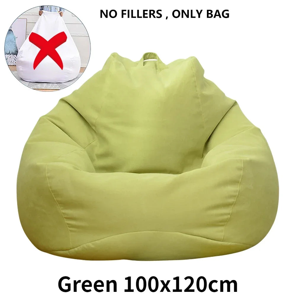 OTAUTAU Large Bean Bag Chair Sofa Cover Without Filler Lazy Corner Seat Beanbag Couch Has Replacement Sofa Inner Liner for Sale