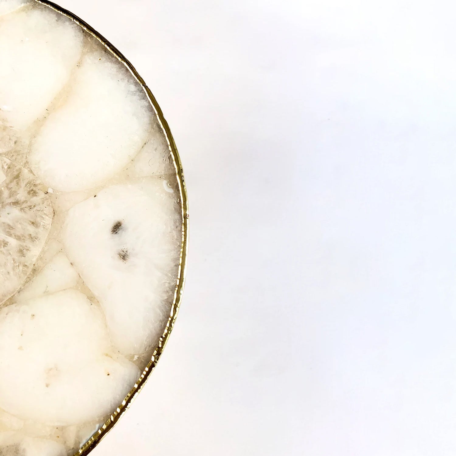 White Crystal Agate Cake Stand/Centrepiece/Display Stand/Tray 10" Round