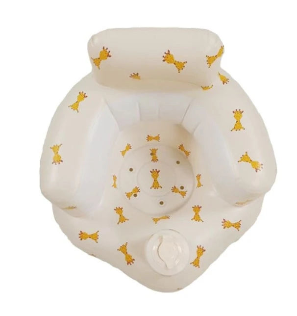 Baby Inflatable Sofa Children Puff Portable Bath Chairs PVC Multifunctional Seat Practice Sitting Bath Stool