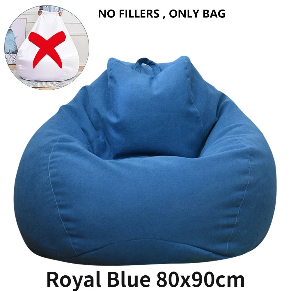 OTAUTAU Large Bean Bag Chair Sofa Cover Without Filler Lazy Corner Seat Beanbag Couch Has Replacement Sofa Inner Liner for Sale