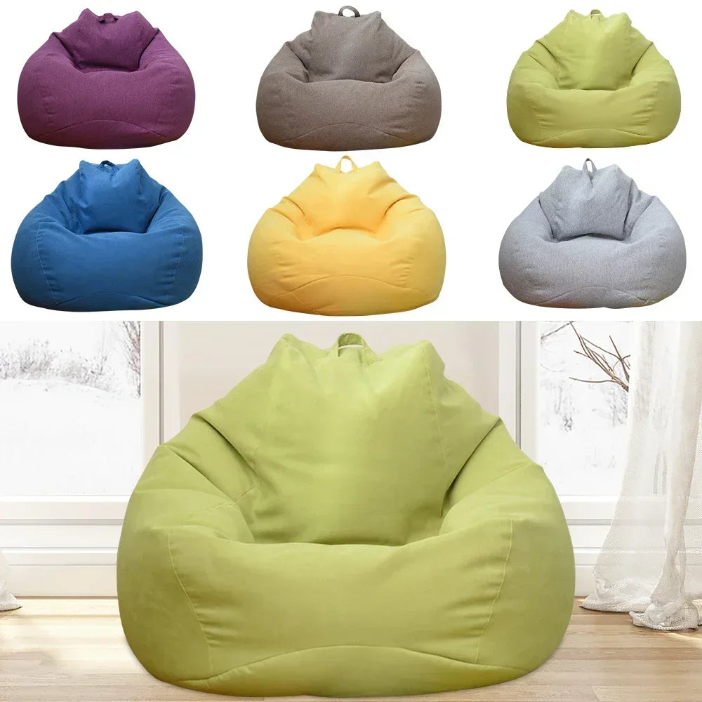 OTAUTAU Large Bean Bag Chair Sofa Cover Without Filler Lazy Corner Seat Beanbag Couch Has Replacement Sofa Inner Liner for Sale