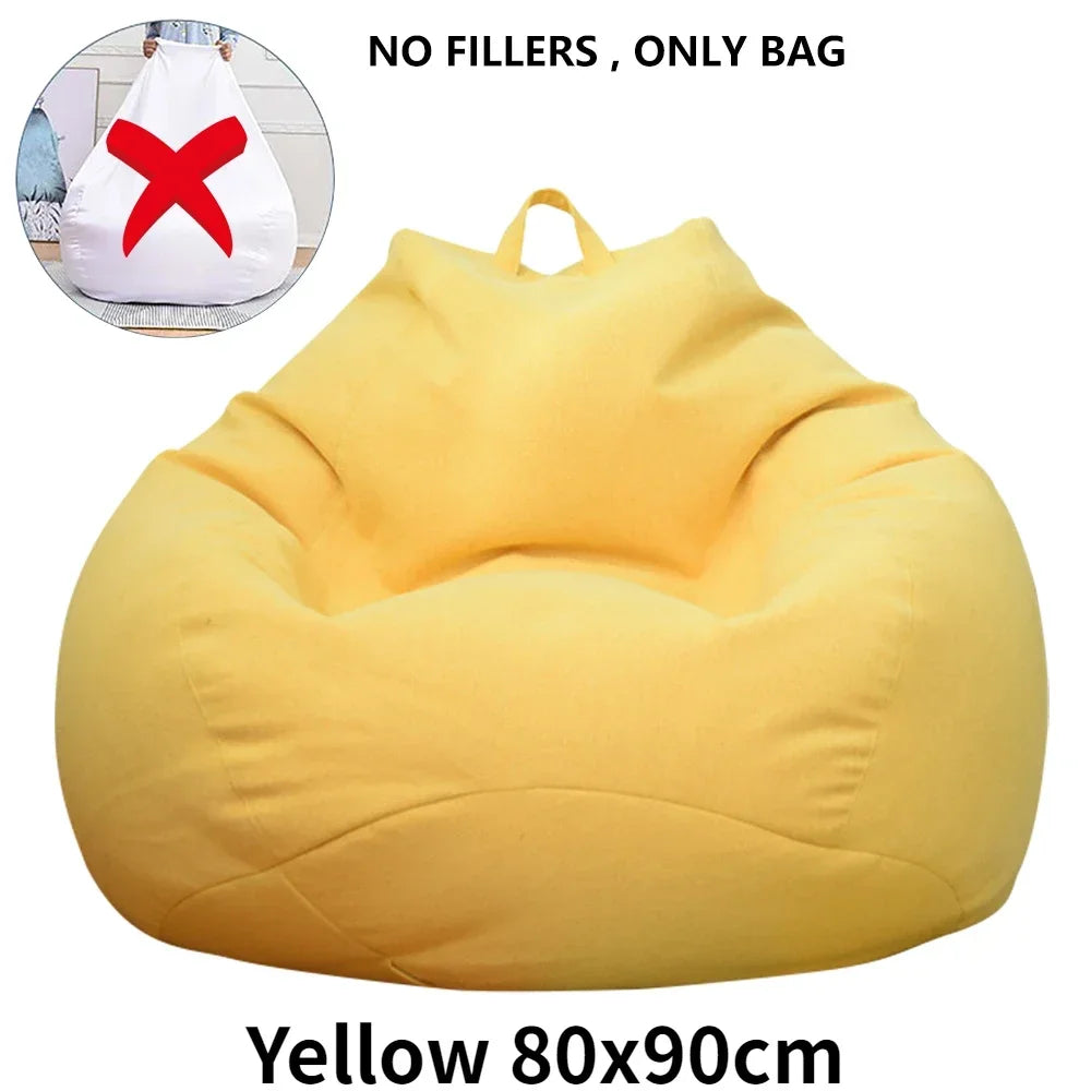 OTAUTAU Large Bean Bag Chair Sofa Cover Without Filler Lazy Corner Seat Beanbag Couch Has Replacement Sofa Inner Liner for Sale