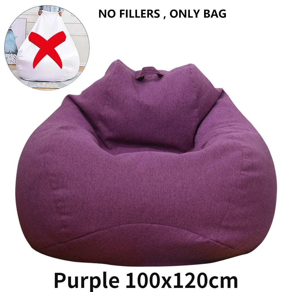 OTAUTAU Large Bean Bag Chair Sofa Cover Without Filler Lazy Corner Seat Beanbag Couch Has Replacement Sofa Inner Liner for Sale
