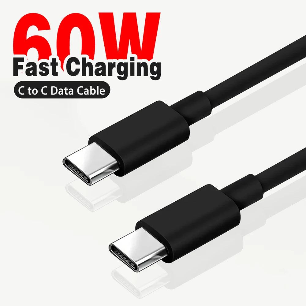 VIKEFON USB C Cable to USB C 60W Fast Charging Charger Cable Supports Fast Charging For iPhone 16 15 Samsung Xiaomi Huawei etc