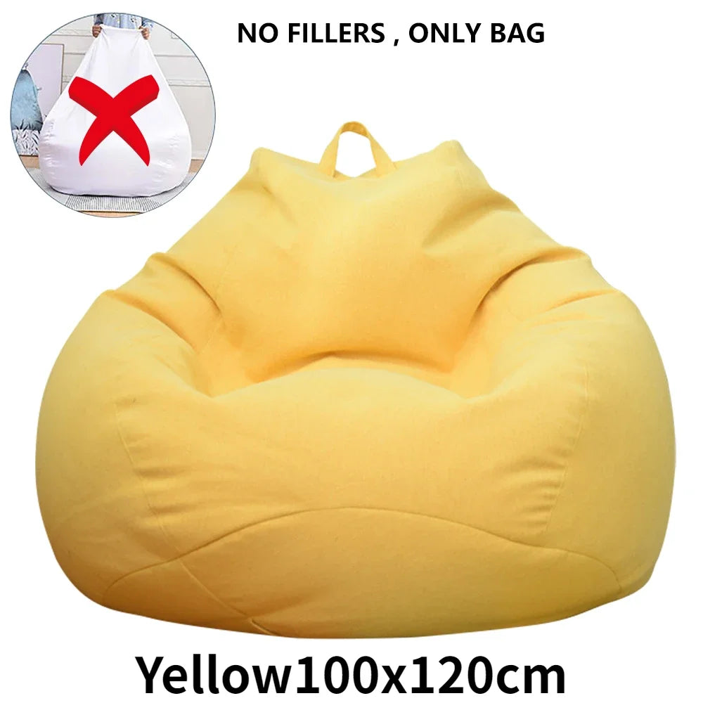 OTAUTAU Large Bean Bag Chair Sofa Cover Without Filler Lazy Corner Seat Beanbag Couch Has Replacement Sofa Inner Liner for Sale