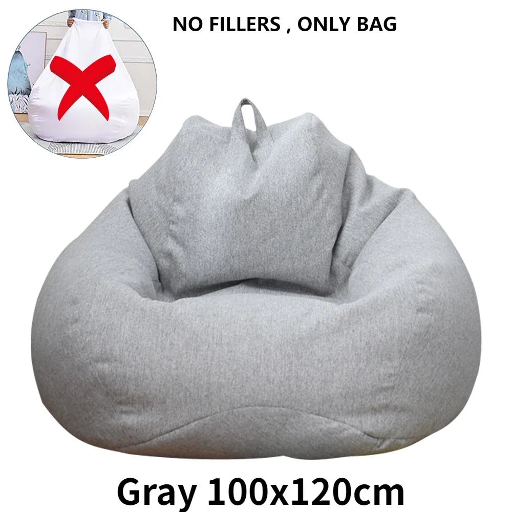 OTAUTAU Large Bean Bag Chair Sofa Cover Without Filler Lazy Corner Seat Beanbag Couch Has Replacement Sofa Inner Liner for Sale