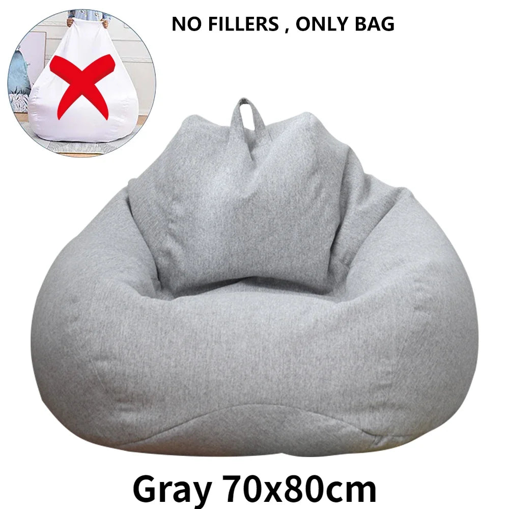 OTAUTAU Large Bean Bag Chair Sofa Cover Without Filler Lazy Corner Seat Beanbag Couch Has Replacement Sofa Inner Liner for Sale